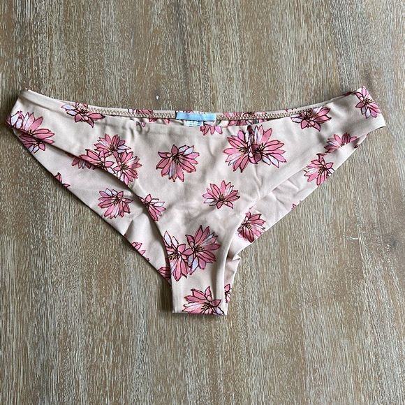 Eberjey Flying Lotus Coco Bottom in Silver Pink Safari Size L - Picture 3 of 6